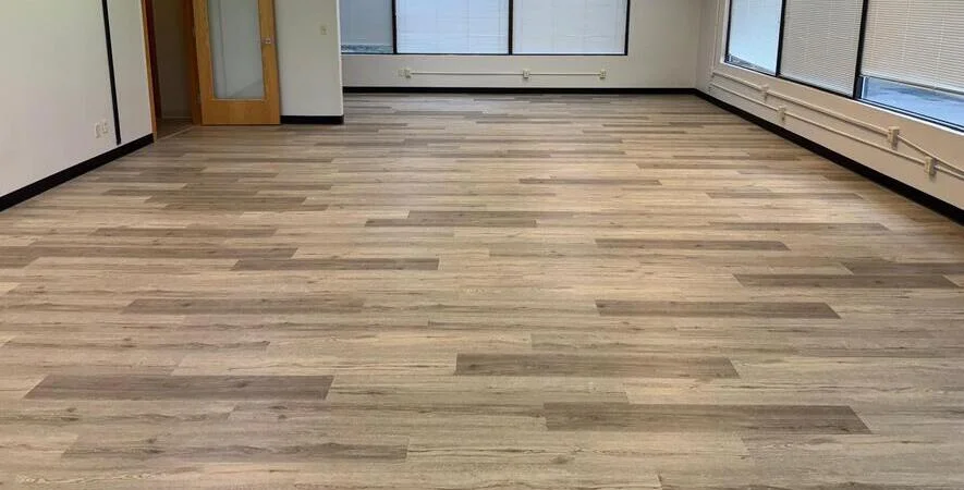 Finished hardwood floor installation in Renton