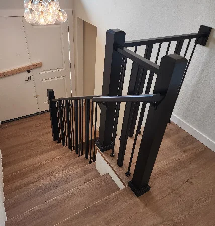 Wood step installation and staircase renovation